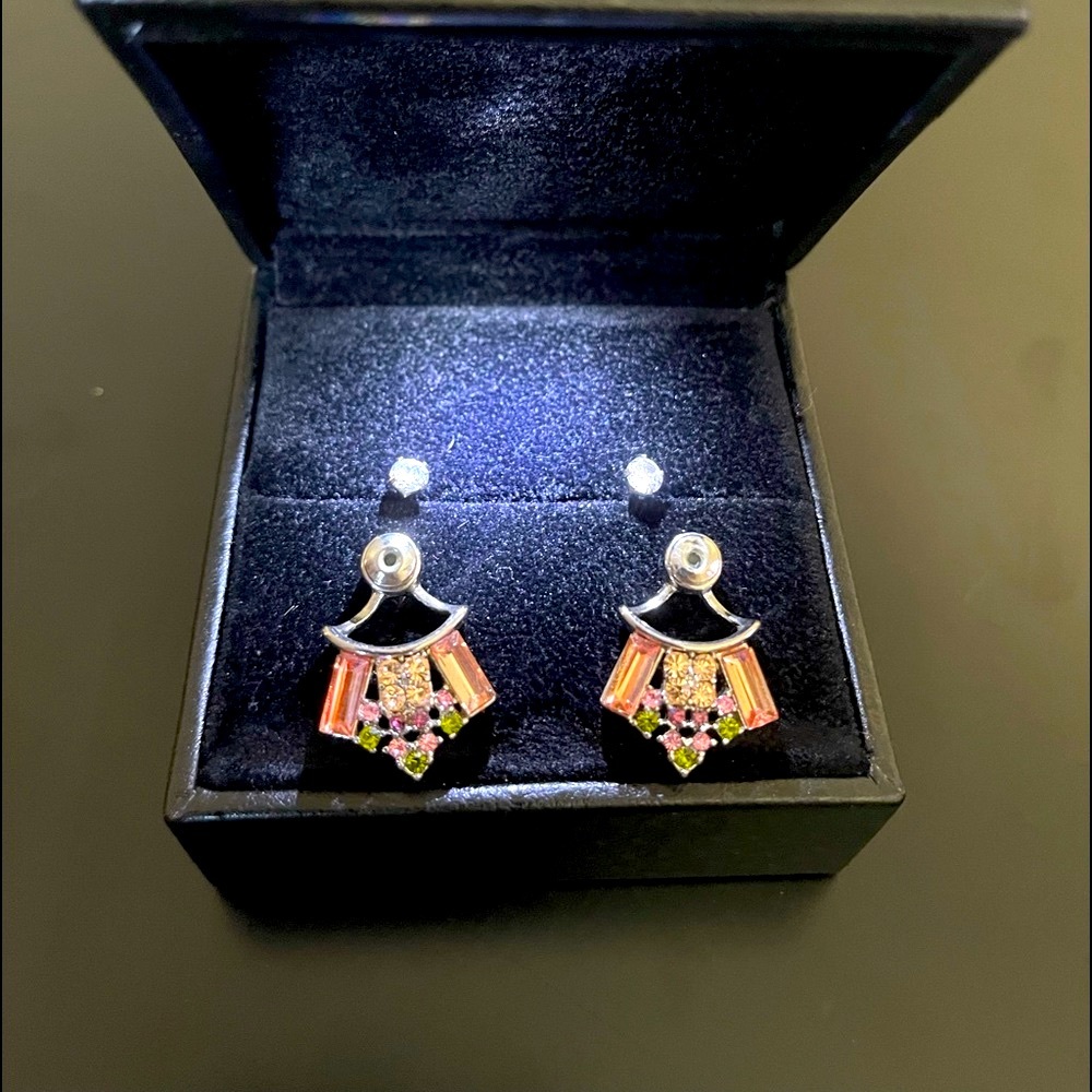 Express pink huggie earrings